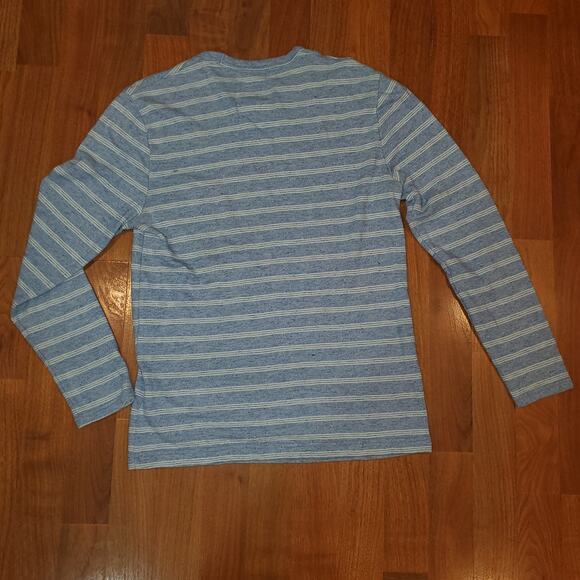Hollister Blue Striped Long Sleeve Crewneck Shirt Size M - Picture 5 of 6
